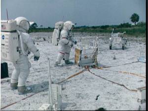 Durante la fase de entrenamiento en tierra (Foto: NASA)