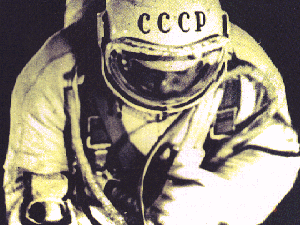 Leonov, durante su paseo espacial (Foto: MM)